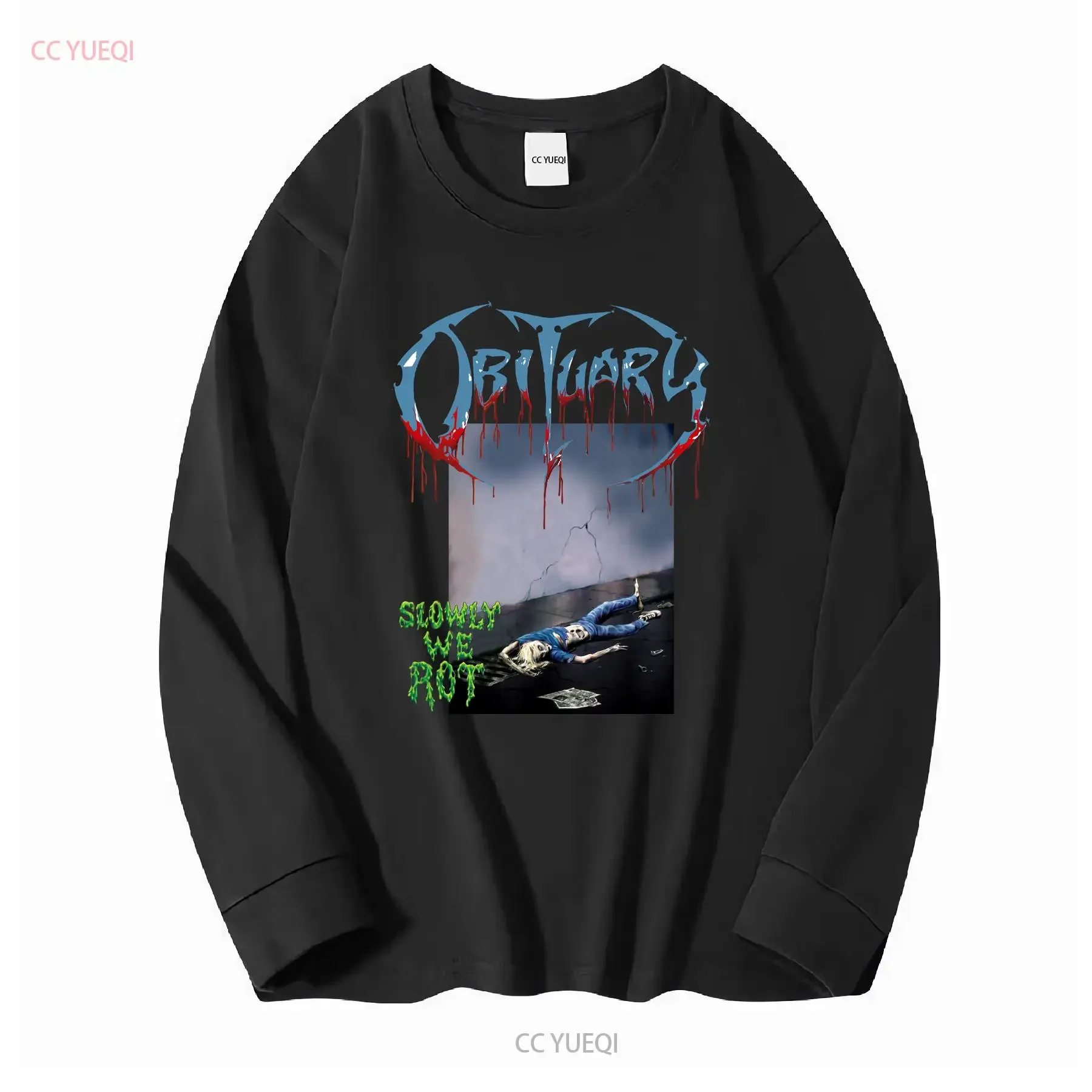 Obituary Slowly We Rot T shirt vintage Washed Stretched Top For Everyday Wear Breathable fashion designer clothes Stylish