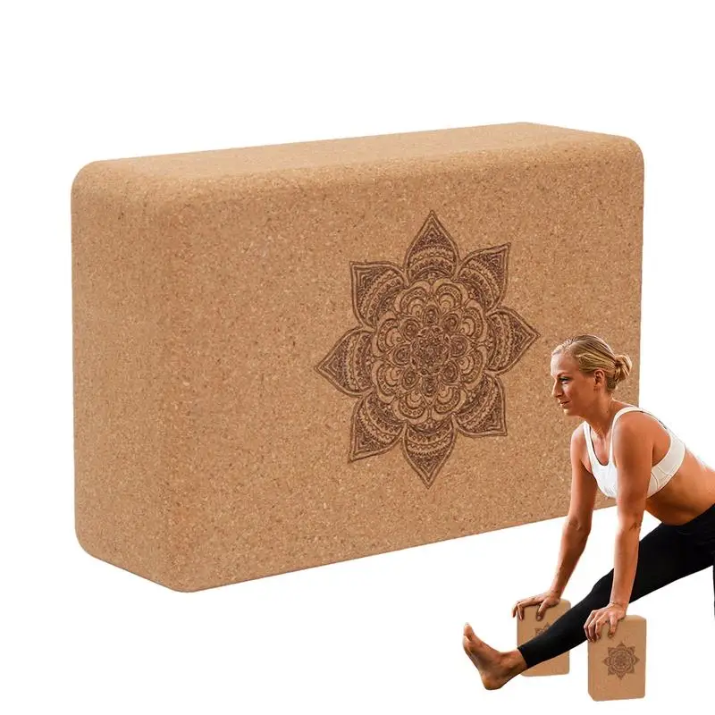 

Pilates Block High Density Yoga Brick Props Professional Workout Blocks Natural Cork Yoga Bricks Yoga Equipment For Home Or