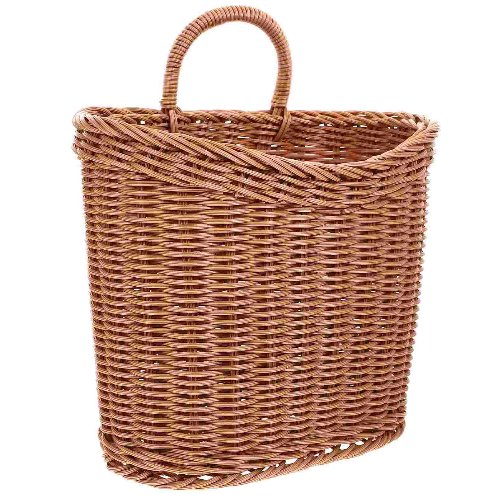 

Wall Decor Imitation Rattan Kitchen Ginger and Garlic Storage Basket Hanging Portable Flower Onion
