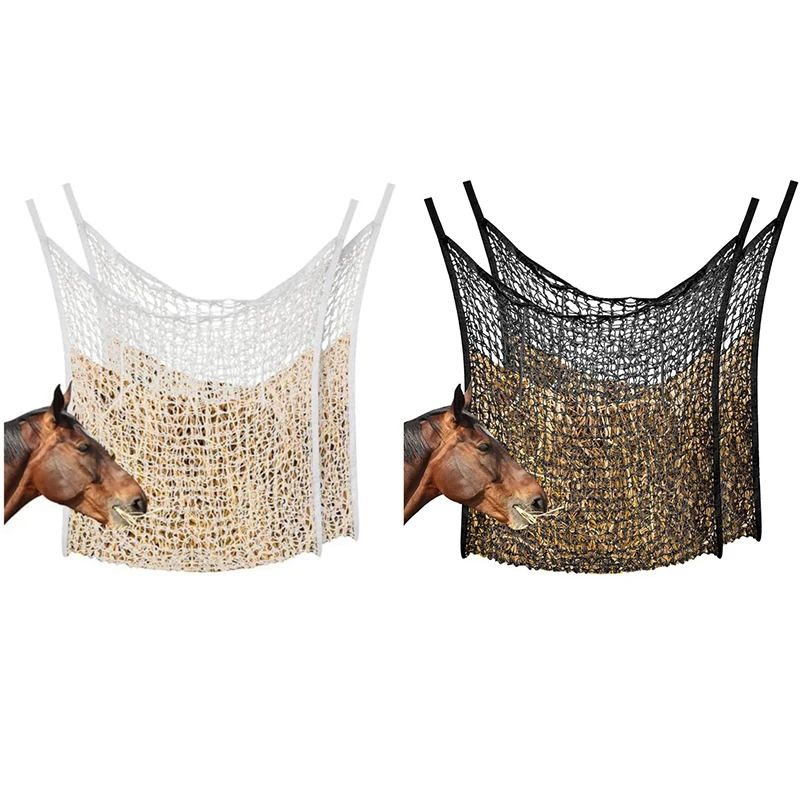 

AT69 -Slow Feeding Hay Net Hay Feeder Hay Bag Horse Hay Net Horse Hay Bag For Horse Goat Horse Feeding Supplies,2Pcs