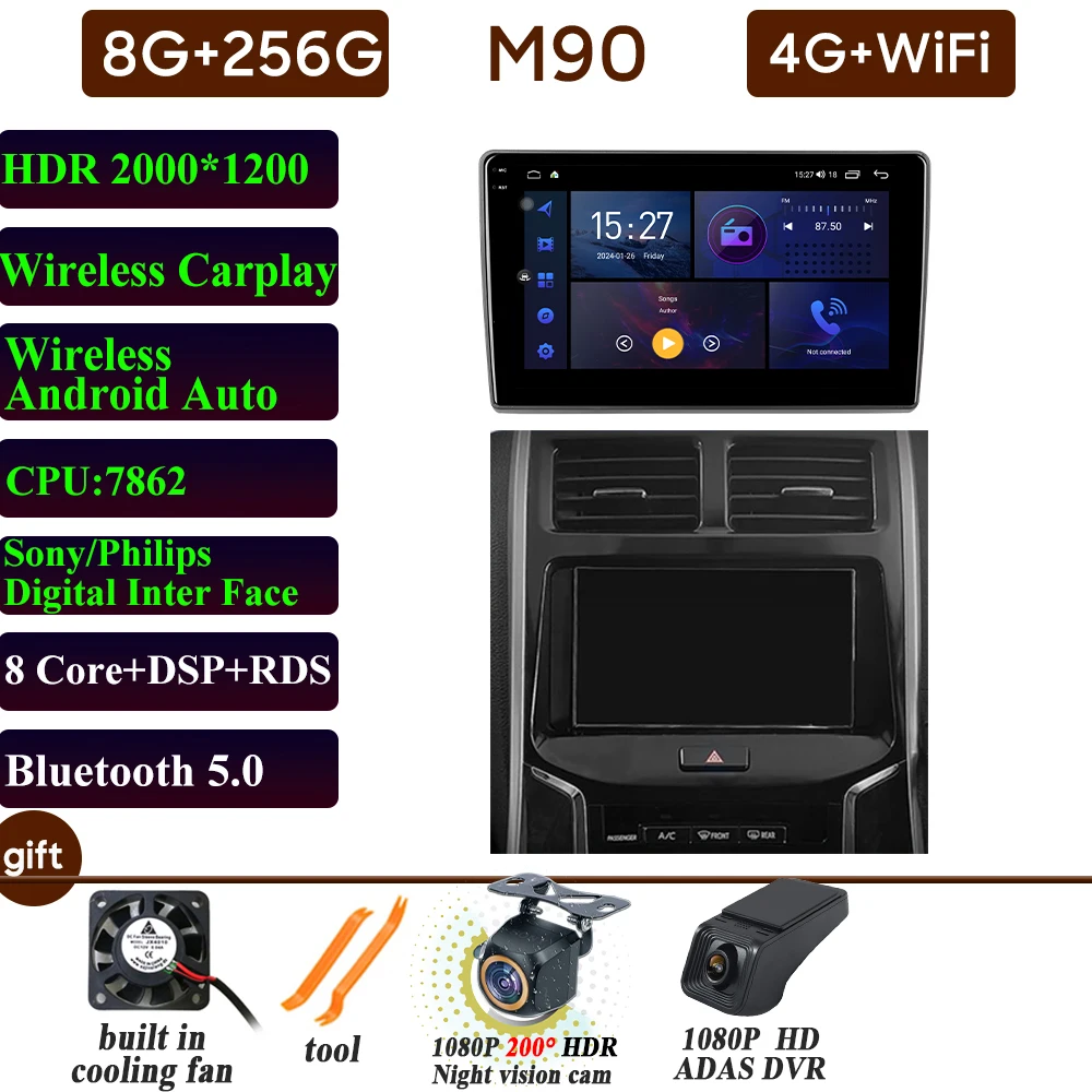 For Toyota Sai K10 2013 - 2017 Car Radio Carplay GPS Navigation