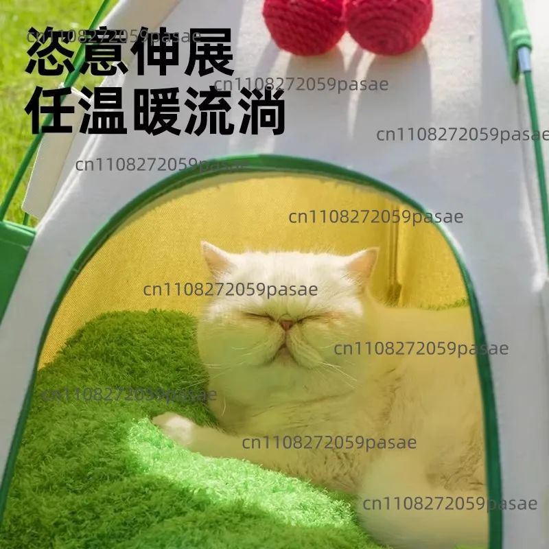 Dome cat litter tent universal in all seasons Semi-closed kennel Removable and washable cat bed Summer breathable cat house