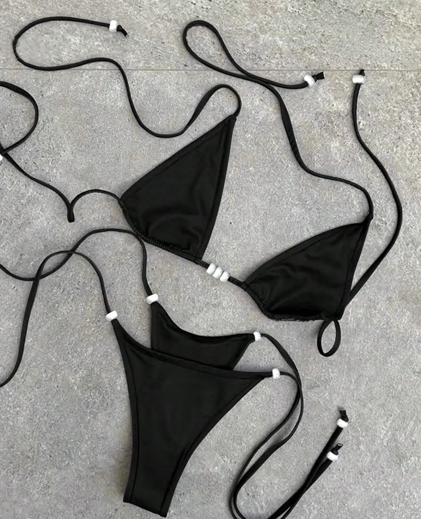 

Классический простой однотонный женский бикини e на бретельках, сексуальный купальник с отдельным дизайном, полиэстеровый купальник через плечо