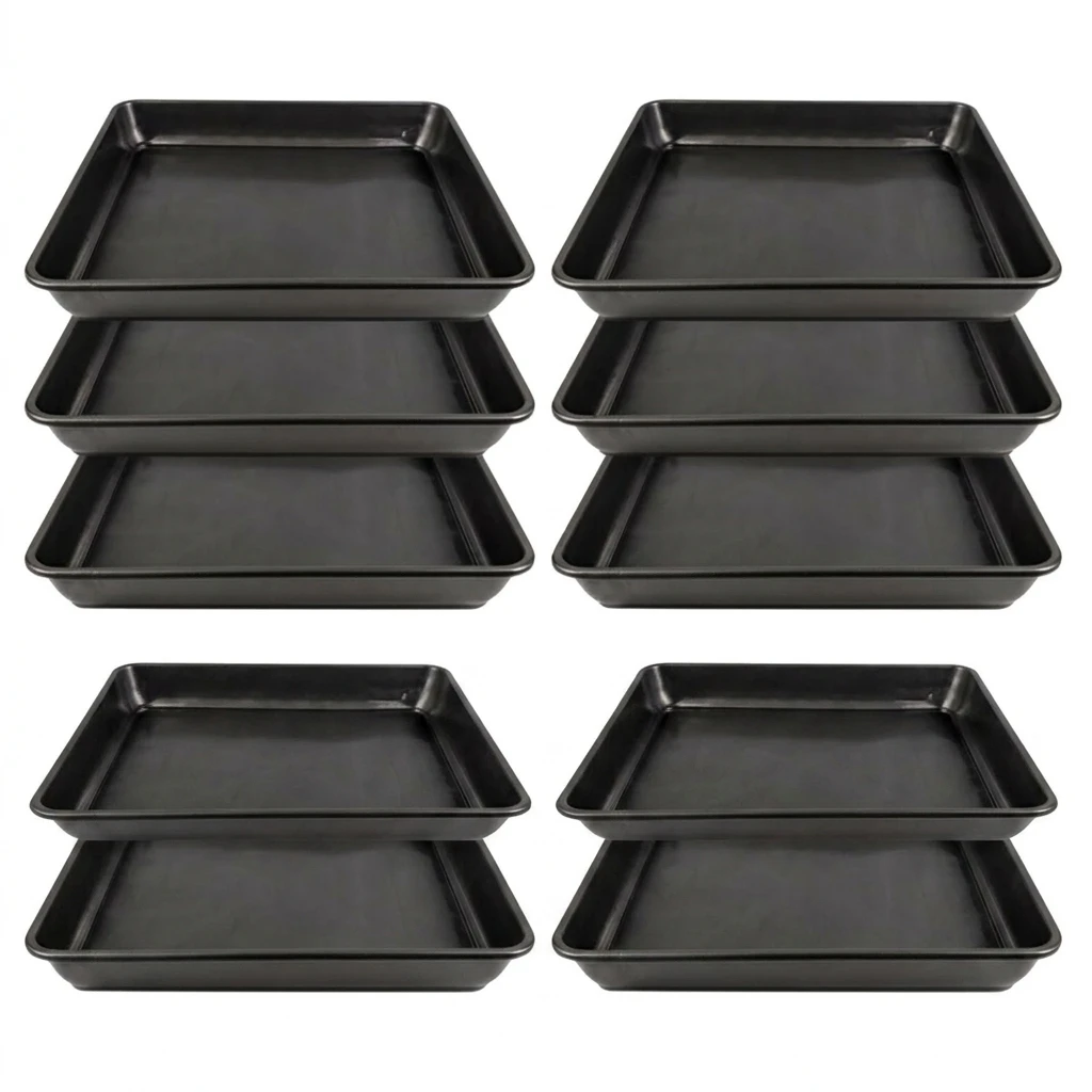 PP Paving Stone Mold for Garden Patio Homeowners 6 Pack Square Concrete Stepping Stone Maker DIY Walkway Construction Tool