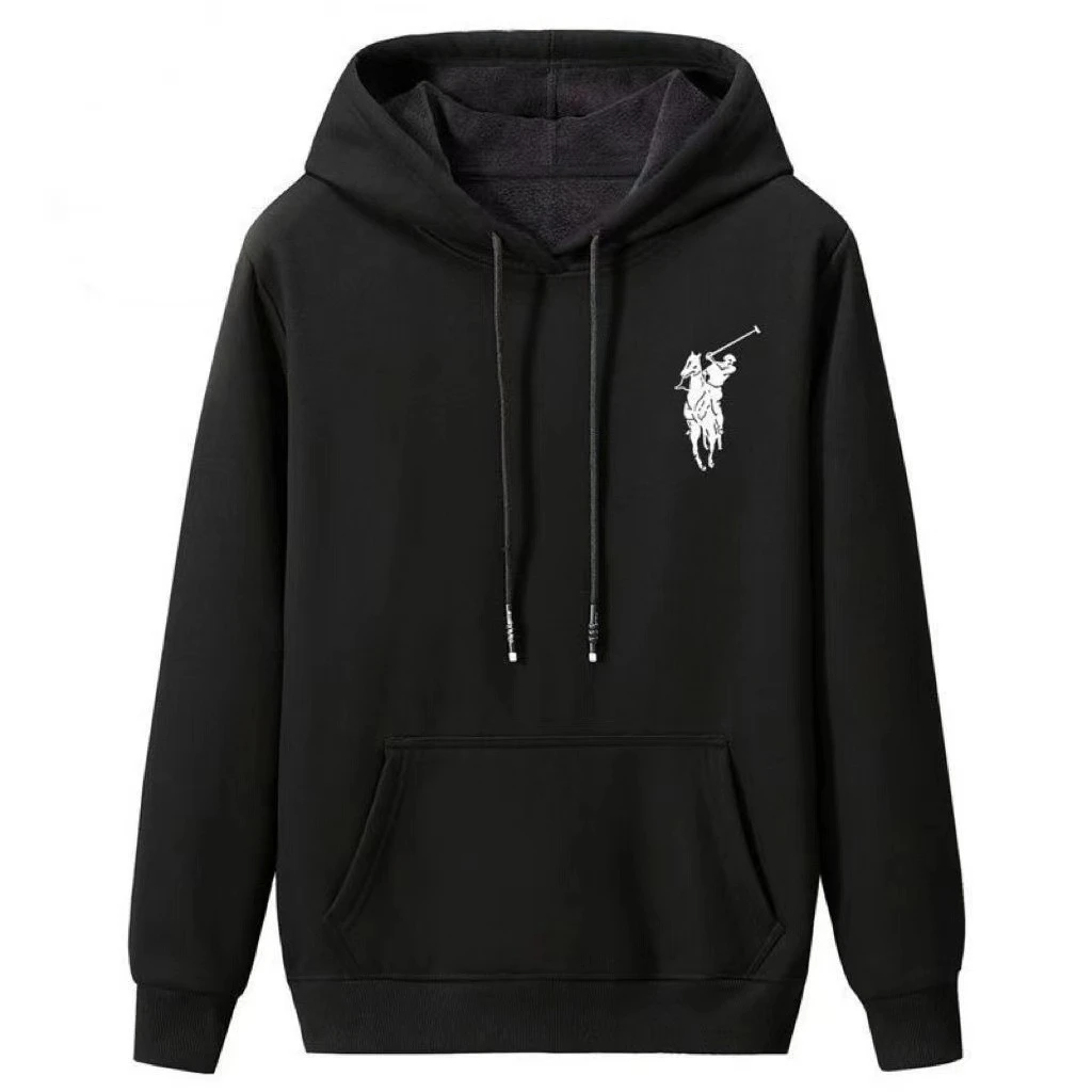 25-26 nuevas sudaderas con capucha de marca de otoño e invierno para hombres y mujeres, ropa de calle holgada de gran tamaño con estampado de caballo de guerra informal de algodón a la moda