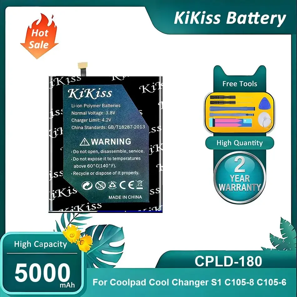 

Li-ion Polymer Mobile Phone Battery For Coolpad Cool Changer S1 C105-8 C105-6,CPLD-180,5000mAh