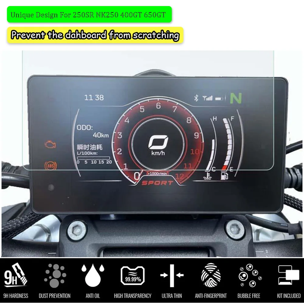 For cfmoto 250sr nk250 bk 400gt 650gt Motorcycle Accessories Cluster Anti Scratch Meter Film Dashboard Cover Screen Protector