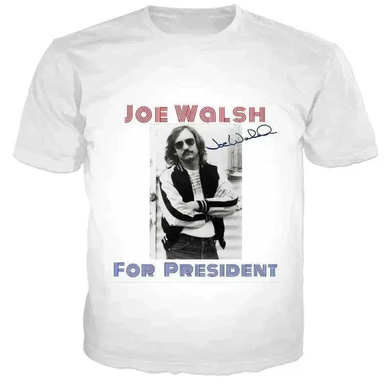 Vintage Joe Walsh For President Heavy Cotton White All Size T Shirt