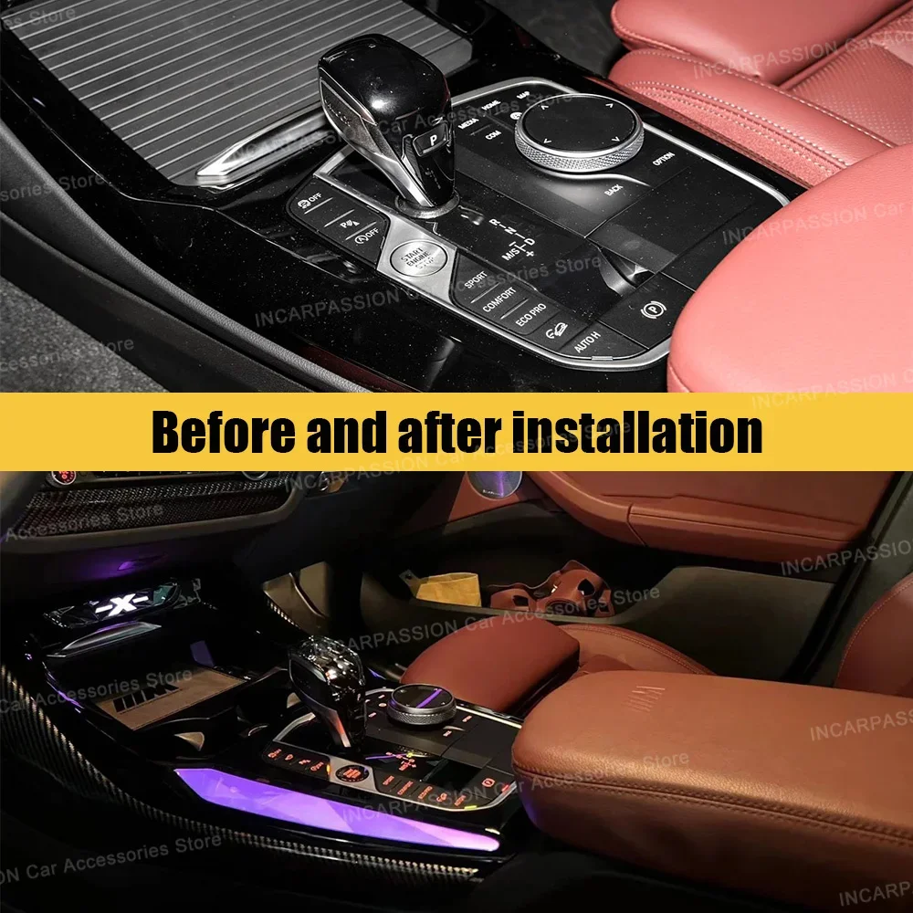 11 Colours Center Console Saddle Light For BMW New X3 X4 IX3 G01 G02 2022-2024 Car LED Decorative Lamp Ambient Light！