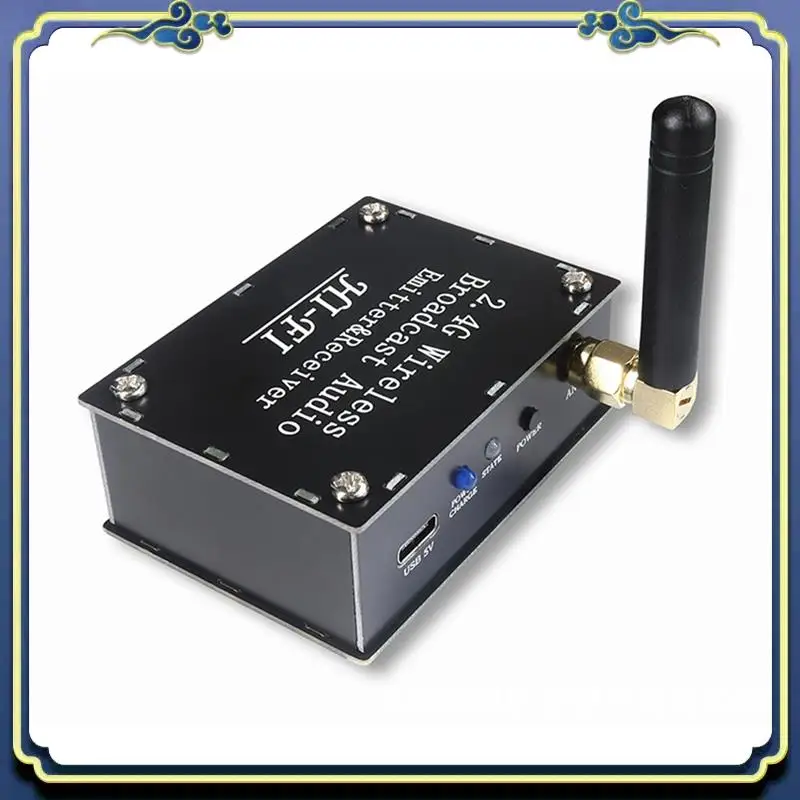 Portable 2.4G Hifi Wireless Audio Transmission Transceiver Supports One Transmitter And Multiple Receivers For Stereo Sound