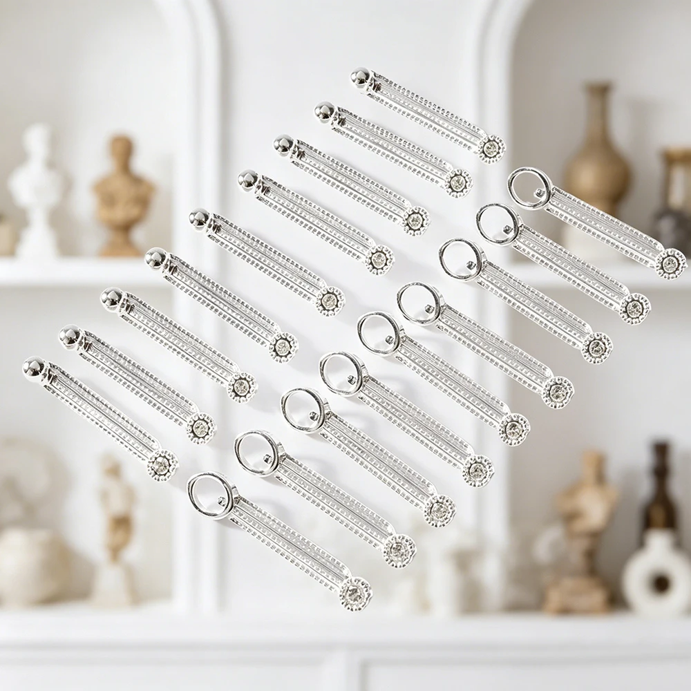 9pair Ethnic Caucasian Breastplate Linked Chest Clasp Brooch Metal Connect Pin Vintage Decor Jewelry For Bridal Wedding Ornament