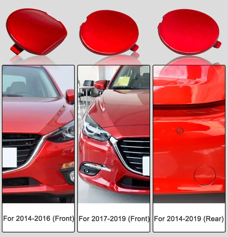 Abdeckung für Anhängerkupplung am Heckstoßfänger für Mazda 3 Axela Limousine 2014-2019, Anhängeraugenabdeckung (Stoßfänger, Auto-Außenteile) – Detail 1