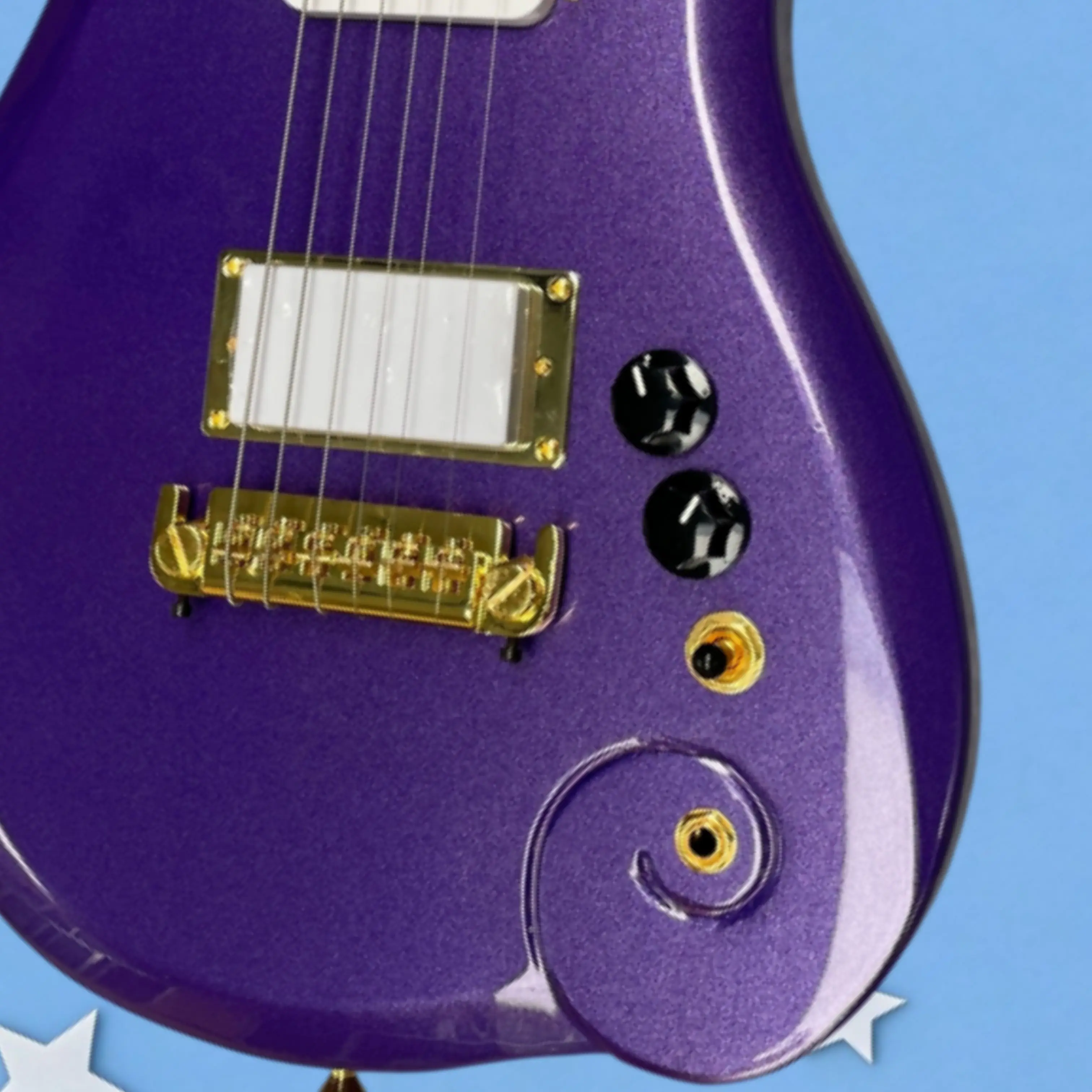 Purple Spiral Art-Shaped Electric Guitar Gold Hardware And Black Knobs Guitars,Personality Musician's Stage Performance Guitarra