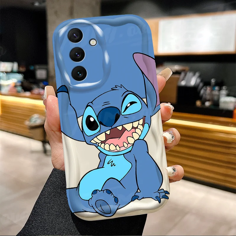 Disney Stitch 3D Wave Soft TPU Case For Samsung Galaxy A54 A34 A24 A14 A13 A53 A33 A73 A23 A52 A52S A32 A22 A12 A51 A71 Cover image 5