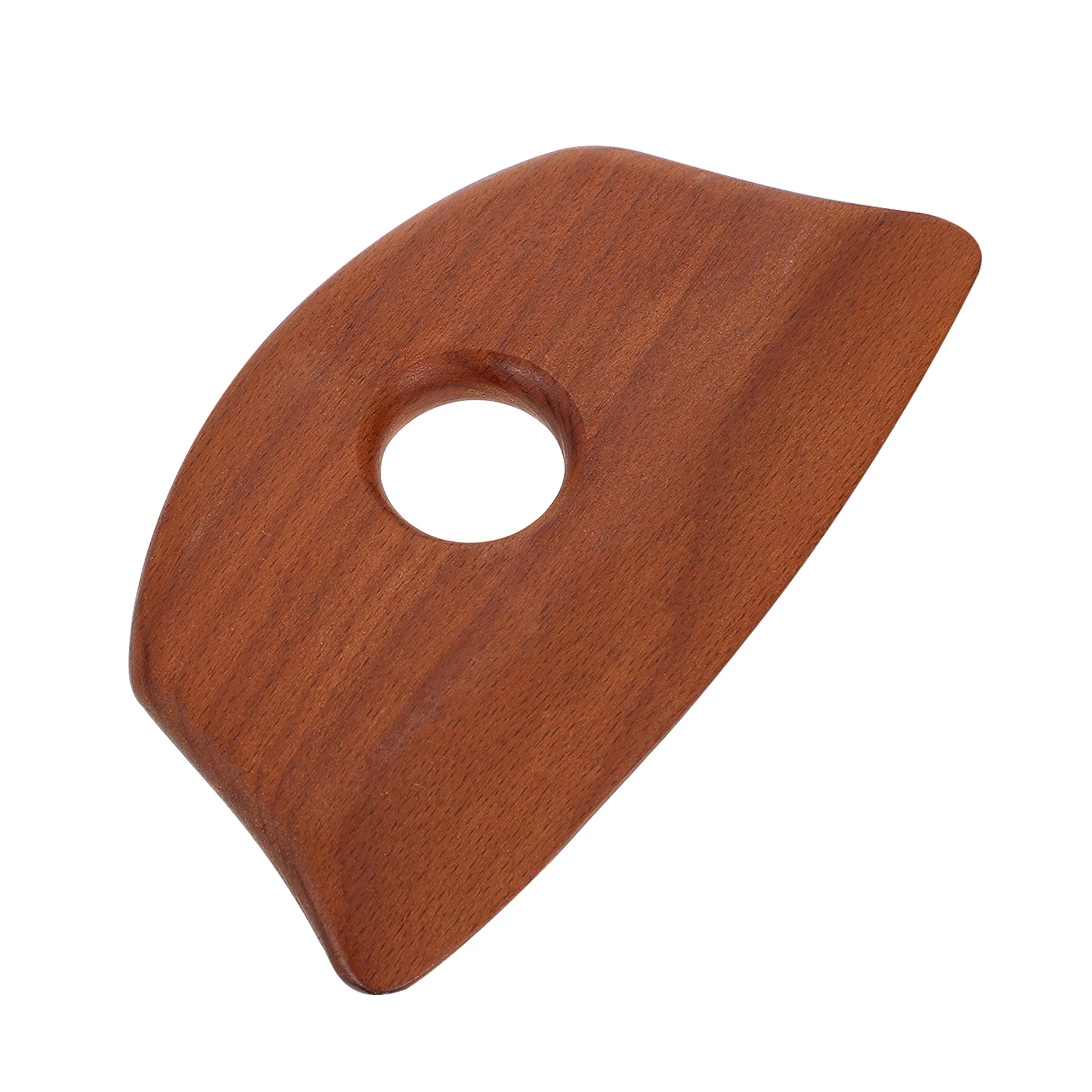 

1pc Wooden Gua Sha Massage Tool Smooth Scraping Board For Face Body Pain Relief Ergonomic Portable Beauty Scrape Plate