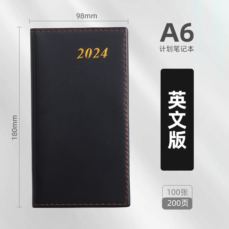 2024 Planner Calendar Monthly Planner Self-Disciplined Clock In Notebook 2024 English Calendar Spanish Weekly Planner