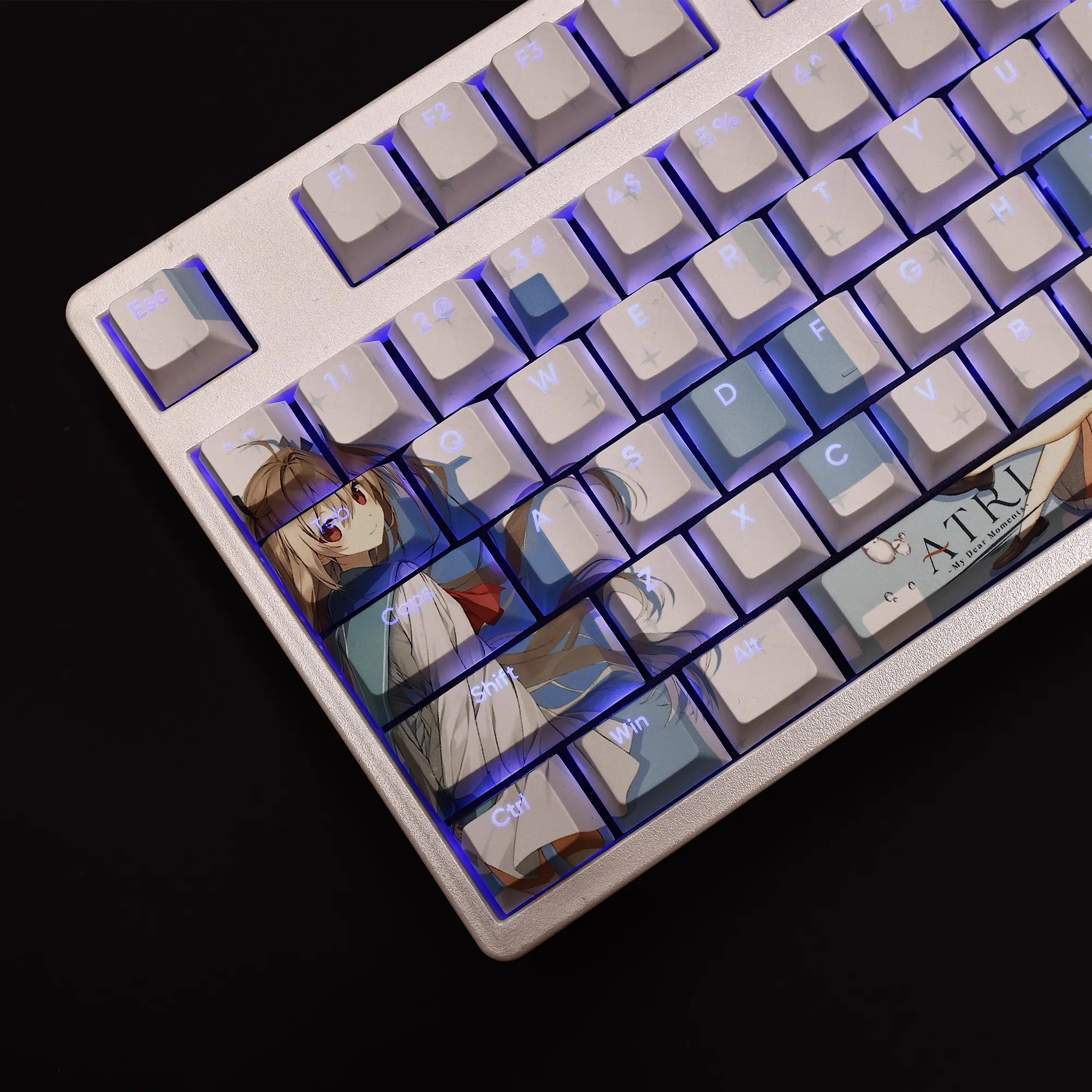 108 Keys/set ATRI My Dear Moments Keycap PBT Backlit Keycaps Cartoon Anime Gaming Key Caps For ANSI 61 87 104