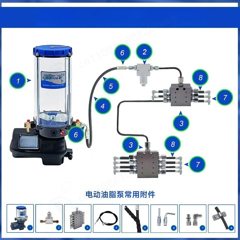 Electric Grease Pump Centralized Lubrication System, Automatic Timed Oil Injection Machine for Industrial Machinery
