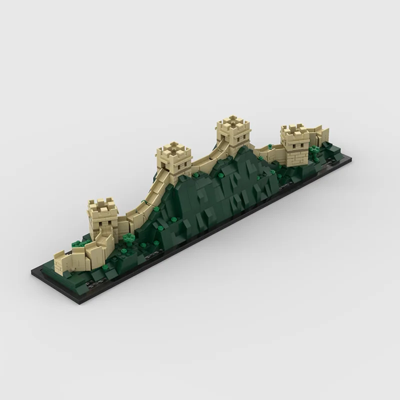 1090pcs MOC Great Wall China Architecture Modular Model Building Blocks Room Decor Tabletop Ornament Collection Gift For Adults