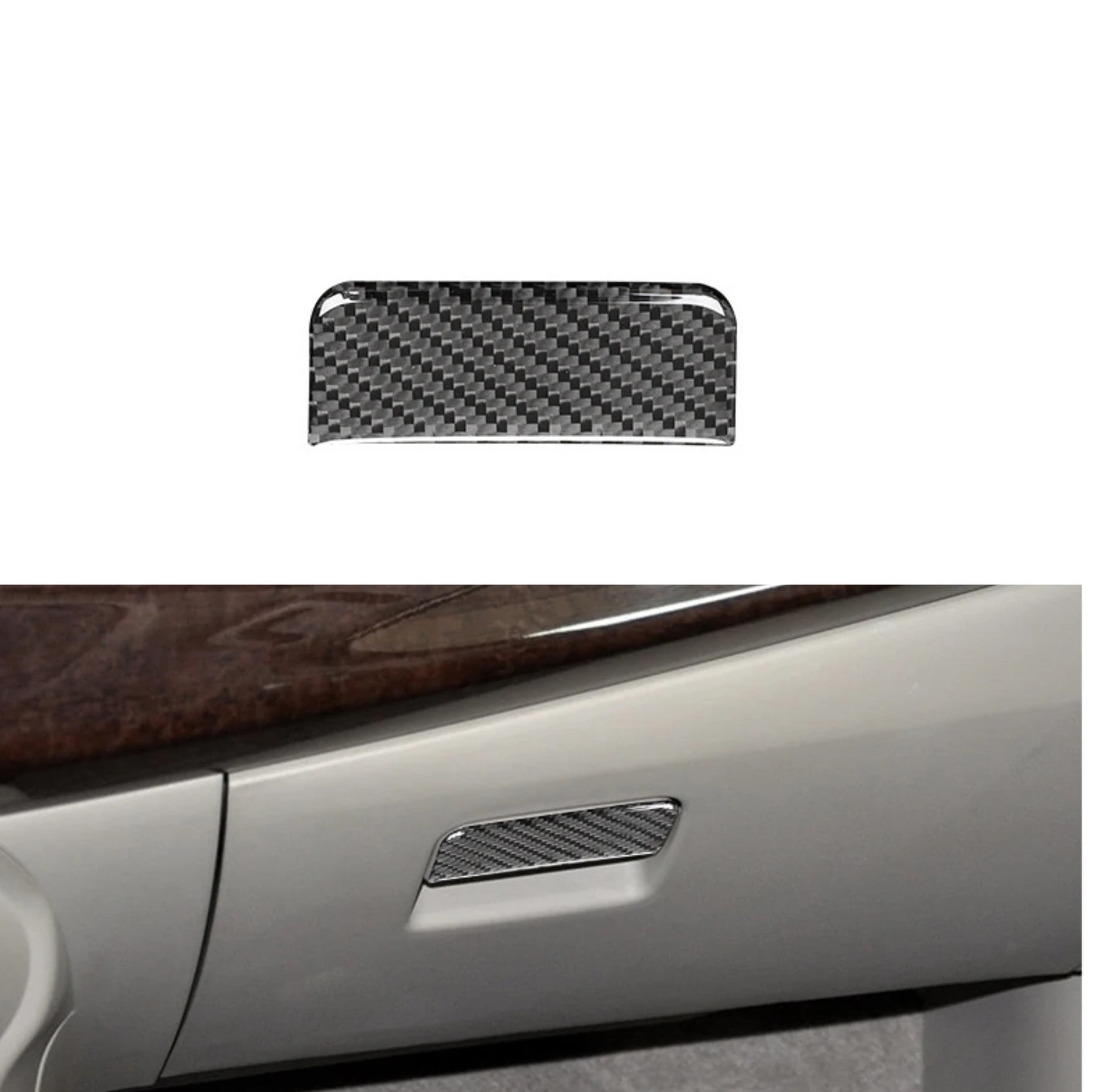 For Mitsubishi Lancer 2008-2015 Car Box Handle Cover Sticker Carbon Fiber Interior Accessories