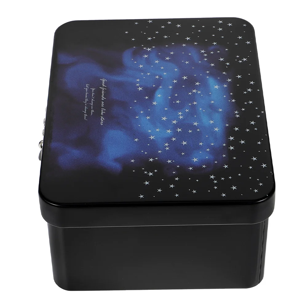 

Boxes Jewelry Case Nesting Tins with Lids Lock Jewelries Holder Necklace Blue File Storage Holders Travel