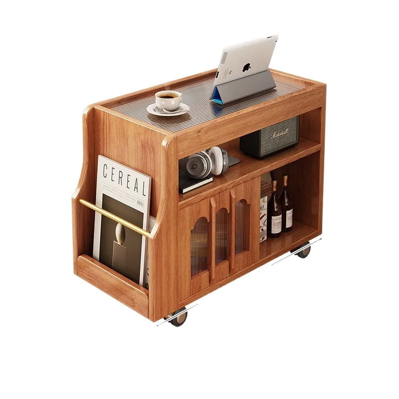 Mobile side table coffee table living room household tea table tea  sofa side cabinet small apartment light luxury