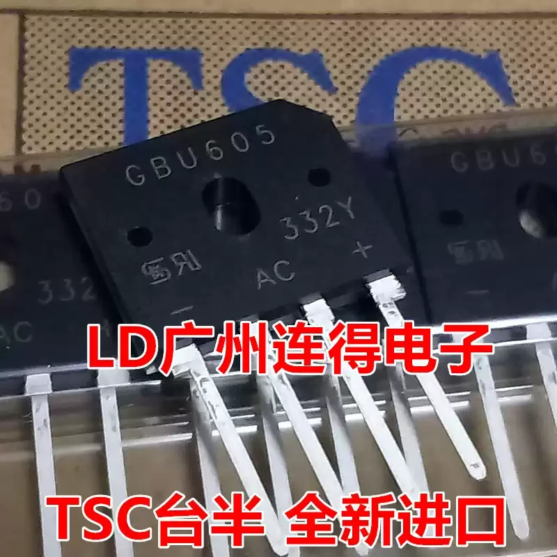 10-100pcs TSC Taiwan semiconductor rectifier bridge GBU605 GBU606 6A/600V flat bridge brand new original imported