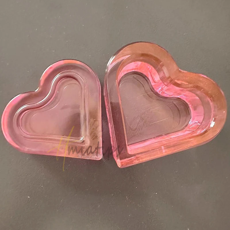 

Pink Heart Shape Glass Nail Monomer Liquid Dappen Dish with Cap for Acrylic Powder Cup Bowl Holder Container Manicure Too