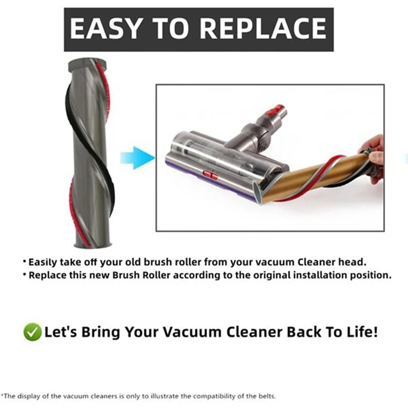 Cepillo de rodillo de alto par para Dyson V15, piezas de repuesto para aspiradora, cepillo de rodillo antienredos de alto par