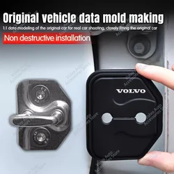 4PCS  Silica gel Car Door Lock Cover Protect Buckle Cover Anti Rust Accessories For Volvo XC90 V90 V60 XC60 V40 S80 S60 C40 XC40