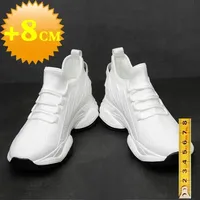 Increasing Men Sneakers Casual Heightening Shoes 8cm Height Increase Shoes for Summer Breathable 6cm Elevator