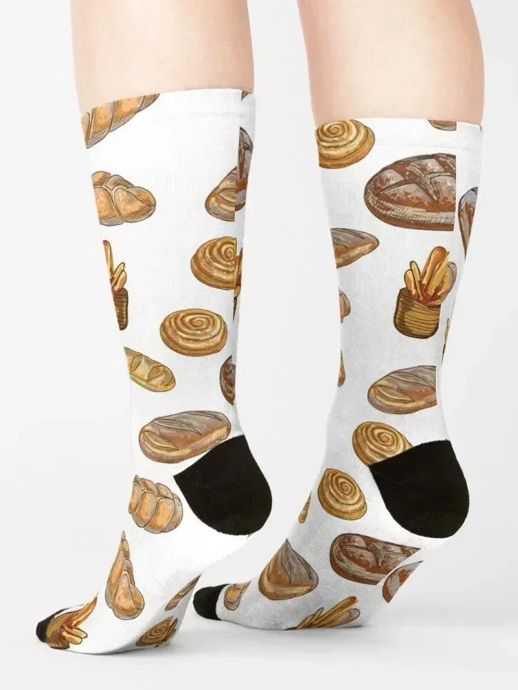 Bunch of bread Socks gym sports and leisure gift hockey Socks Women Men's