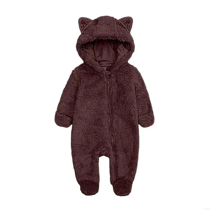 Fleece Plush Warm Pajamas for Family Women Men Kid Baby Pajama Christmas Bear Ear Hooded Pajamas
