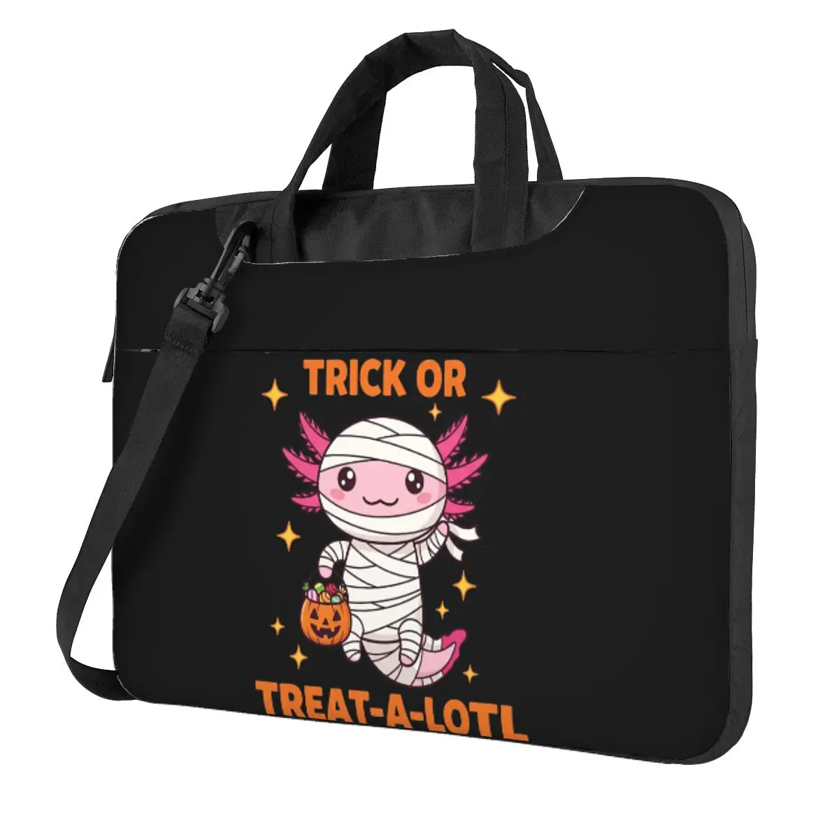

Trick Or Treat A Lotl Cute Halloween Axolotl Сумка для ноутбука Сумка для компьютера 13, 14, 15,6-дюймовая сумка для ноутбука Macbook