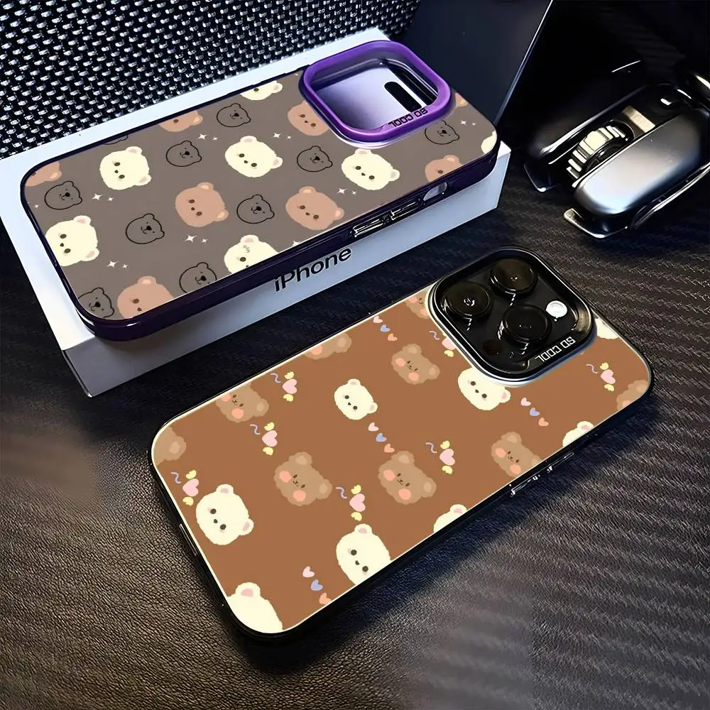 

Bear wallpaper Phone Case For iPhone17,16,15,14,13,12,11 Plus,Pro Max Purple Matte Shockproof Cover