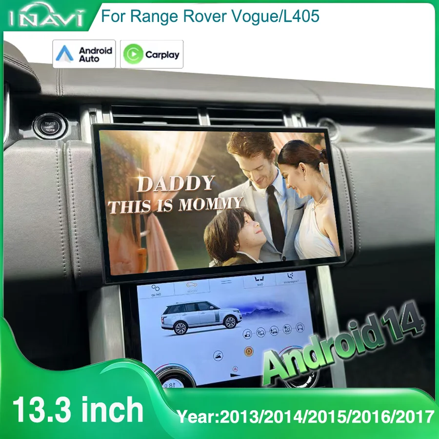 13.3 inch For 2013-2017 Range Rover Vogue L405 Bosch and Harman System media player Carplay retain the OEM menu  360 cameras