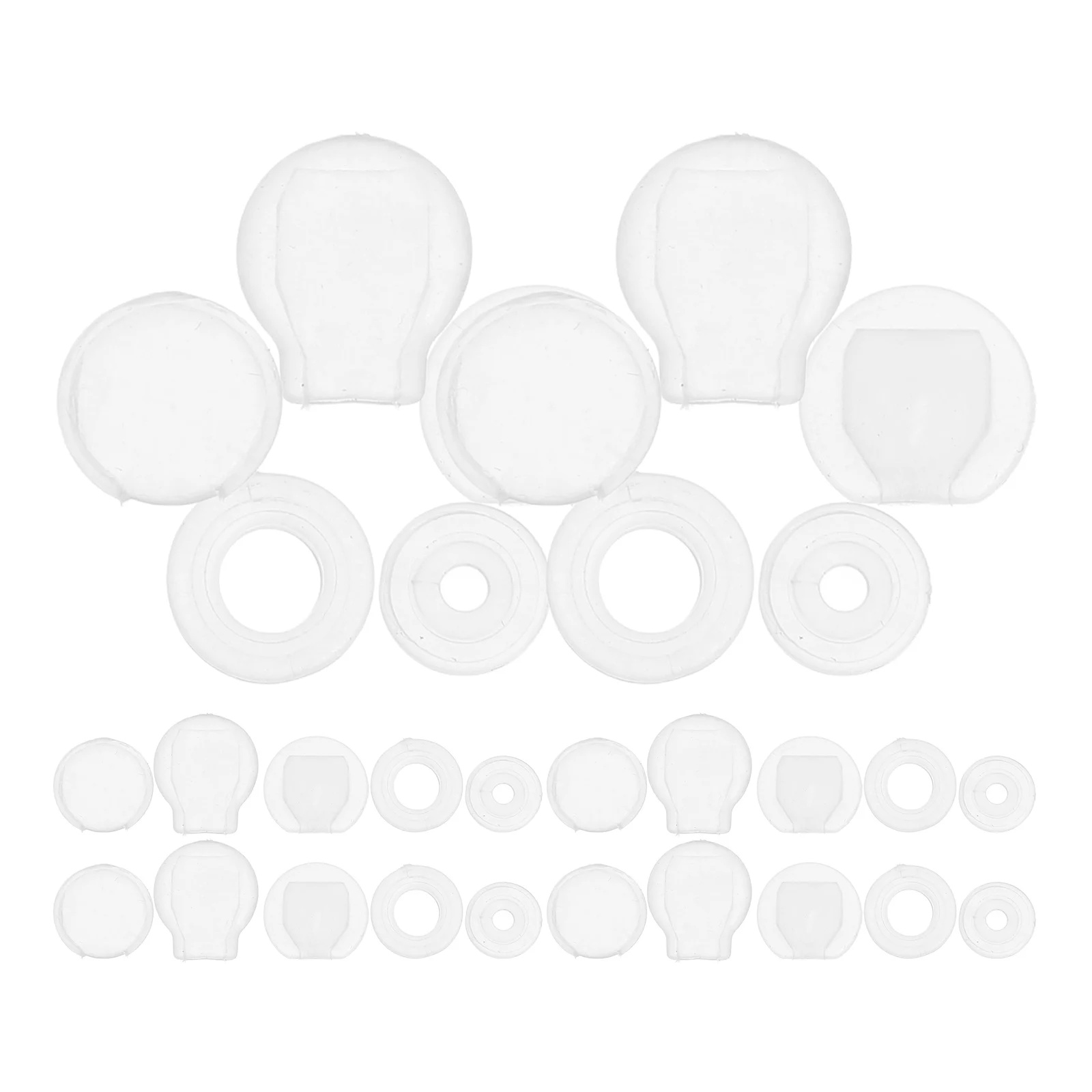 

50 Pcs Ear Clip Pain Proof Pads Silicone Transparent Non Slip Earring Cushions Soft Comfortable Invisible Design Clip On