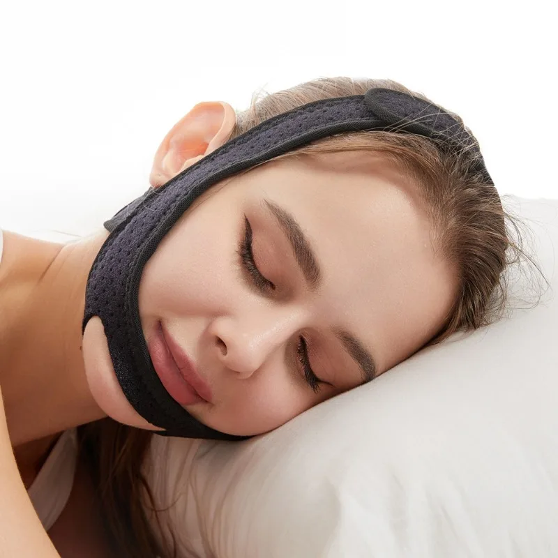 

Fit Skin Friendly Pressure Mask Holiday Gift New Anti Snore Strap Anti Snoring Facial Support Strap Fixed Protective Chin Mask