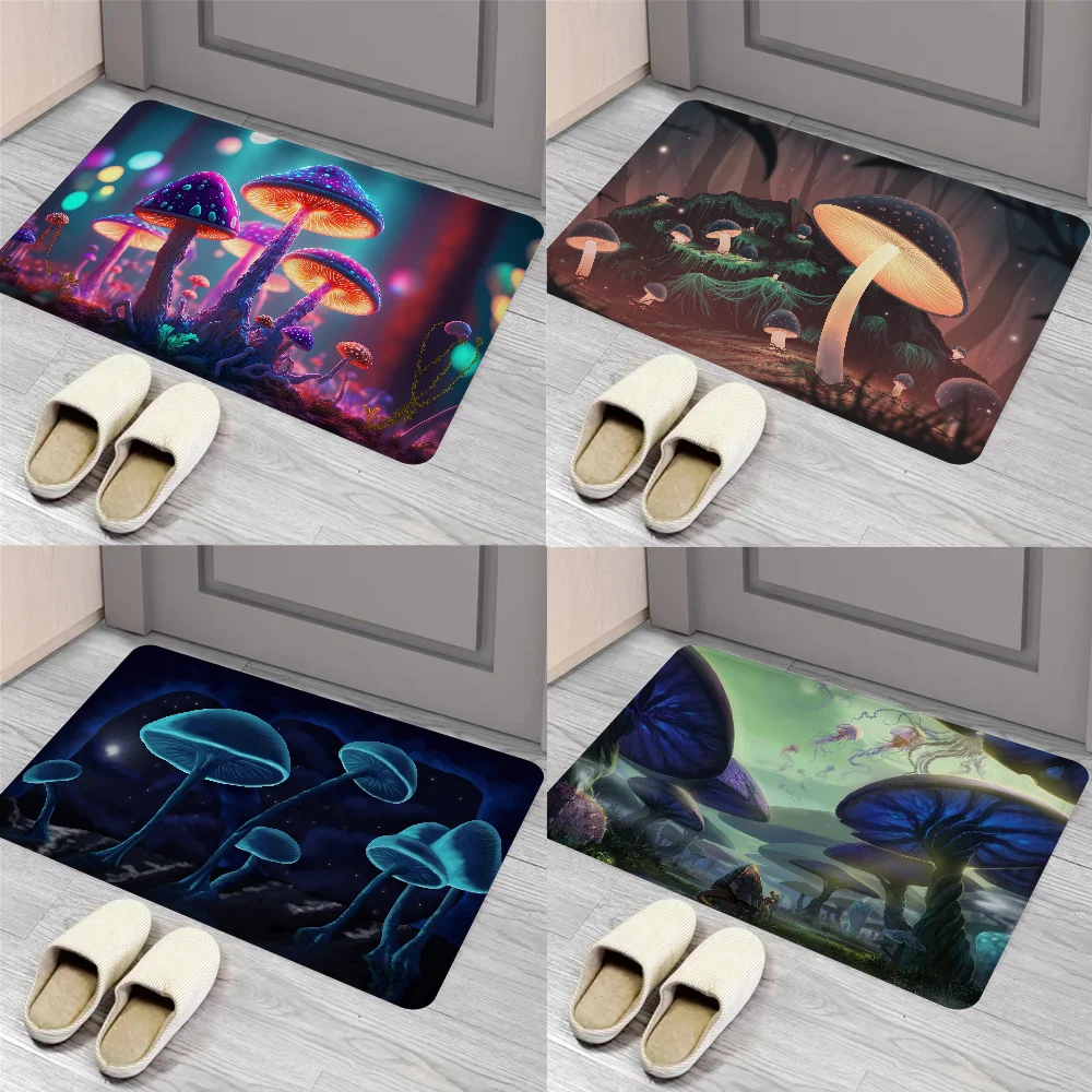 

Psychedelic Mushroom Floor Mat Entrance Door Mat Nordic Style Home Doormat Bathroom-Toilet Mats Bedroom Hotel Decor Mat