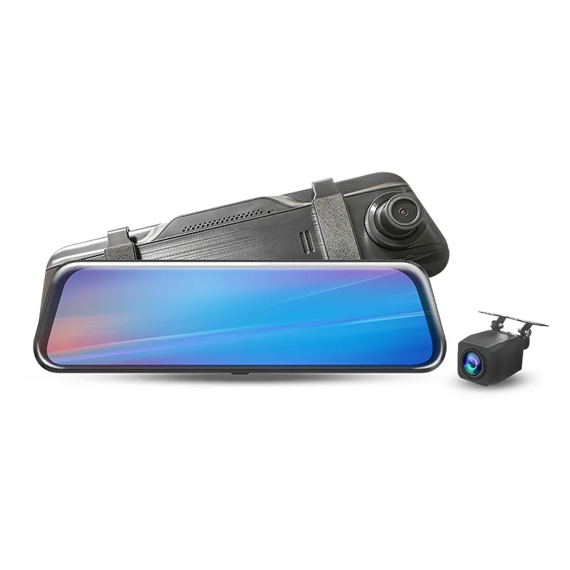 

Dashcam Car Accessories Touch Screen Car Streaming Rearview Mirror Tachograph WDR Dual Camera Panoramic View 360