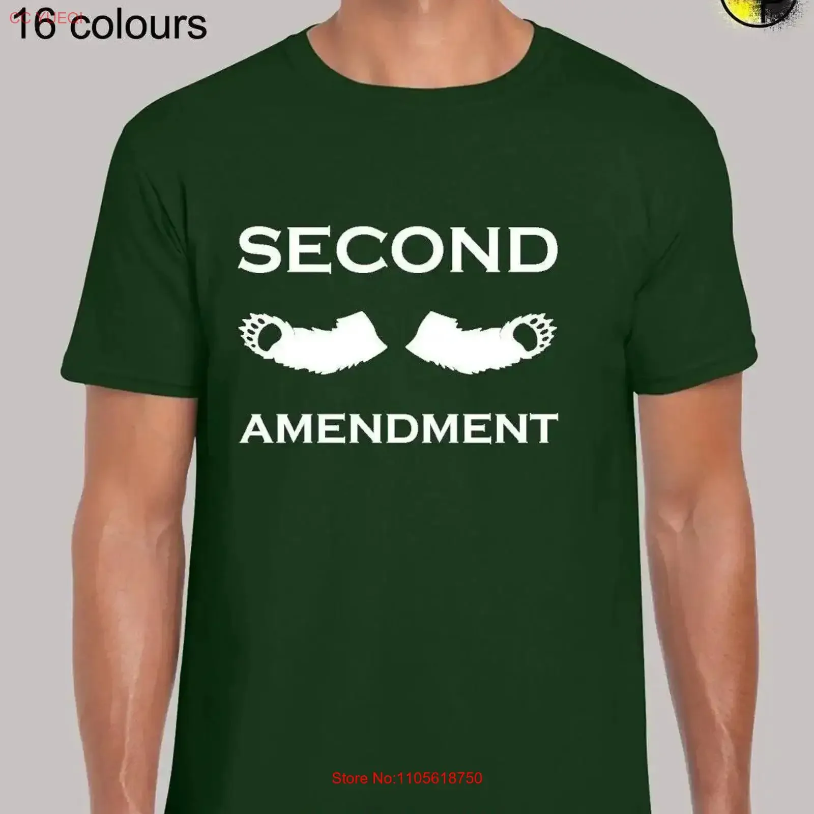 Second amendment bear arms mens T Shirt unisex funny joke slogan law right 2nd nra rifle usa novelty cool present gift vintage