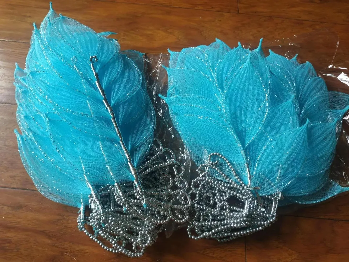 Trung Quốc Cổ Điển Điệu Nhảy Dân Gian Lá Lông Tơ Tóc Clibs Đỏ Vàng Xanh Dương Nóng Hồng Xanh Phụ Kiện Tóc Dây Buộc Tóc Cho Nữ sang Trọng