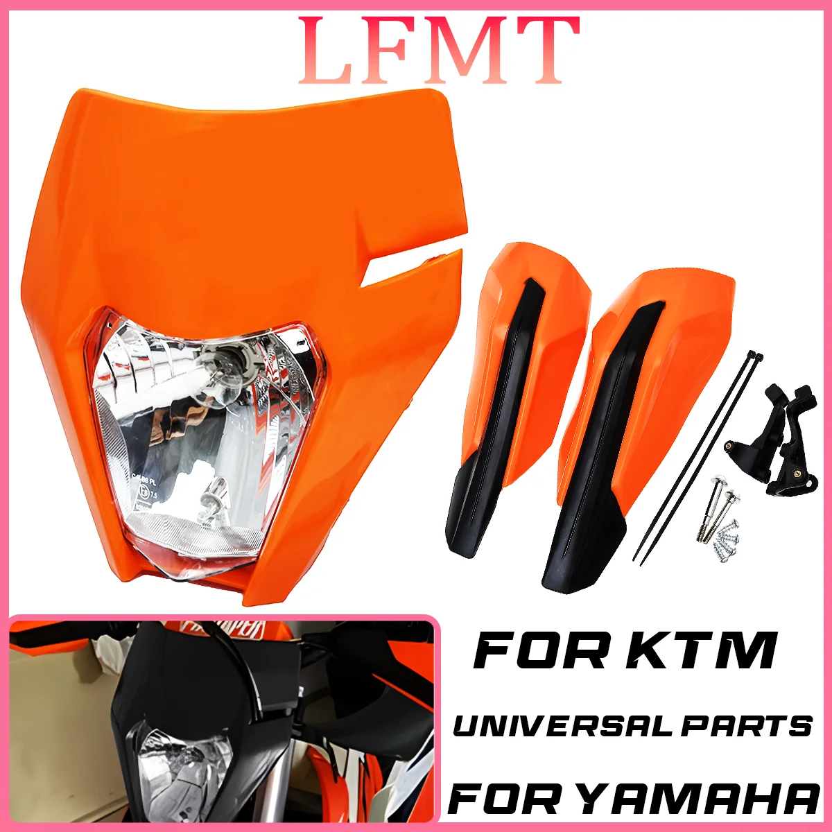 

Universal Head Light Headlight Headlamp Lamp For KTM EXC XCF SX SXF XC XCF DRZ Supermoto 125 150 250 350 450 530 Motorcycle