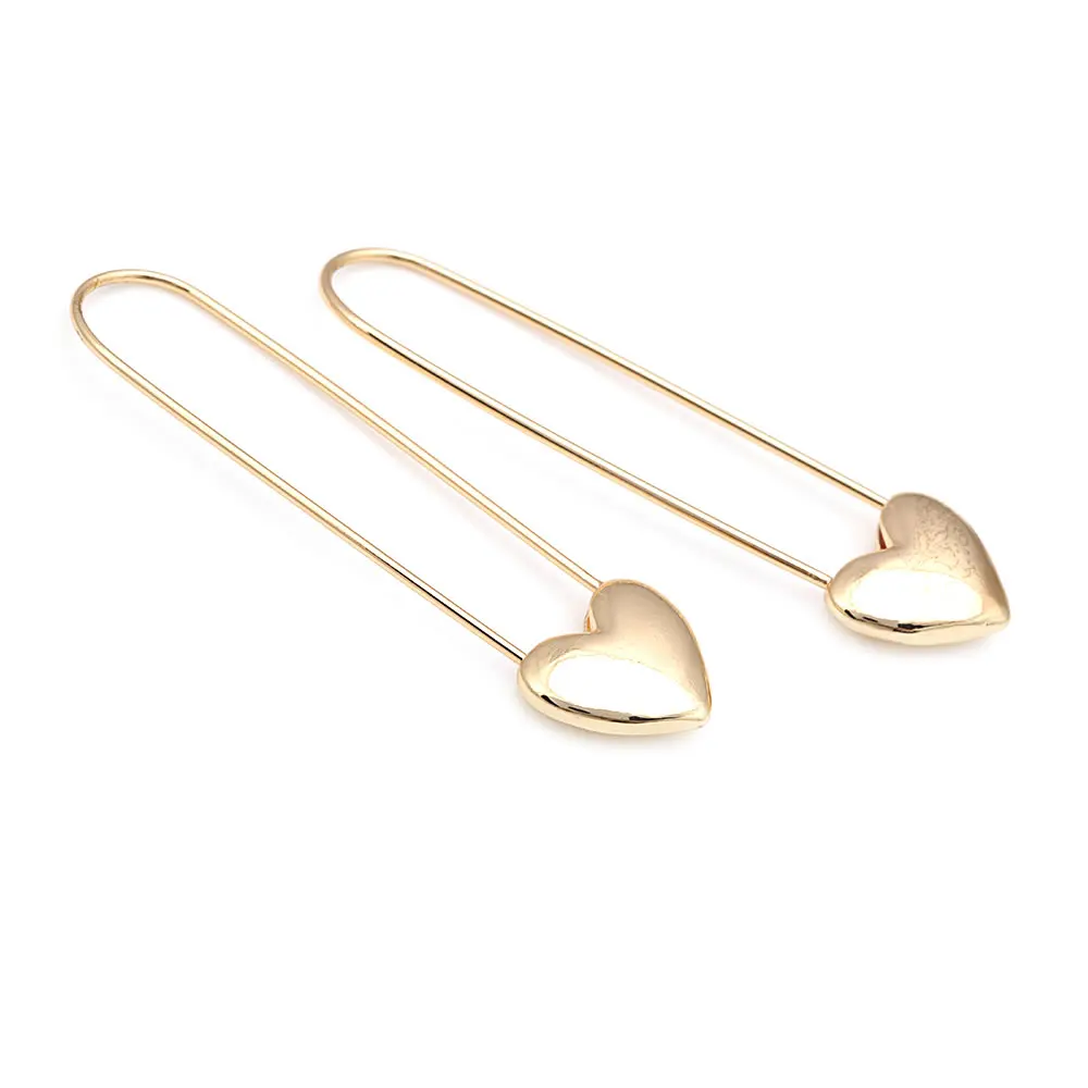 4PCS 18K Gold Color Brass with Heart Long Earrings Hook Women\'s Earrings High Quality Diy Accessories Rosediy official-website