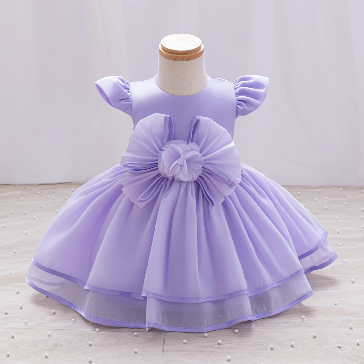 

Baby Girl Party Costume Dress Toddler First Birthday Ceremony Dresses Children Girl Princess Dress