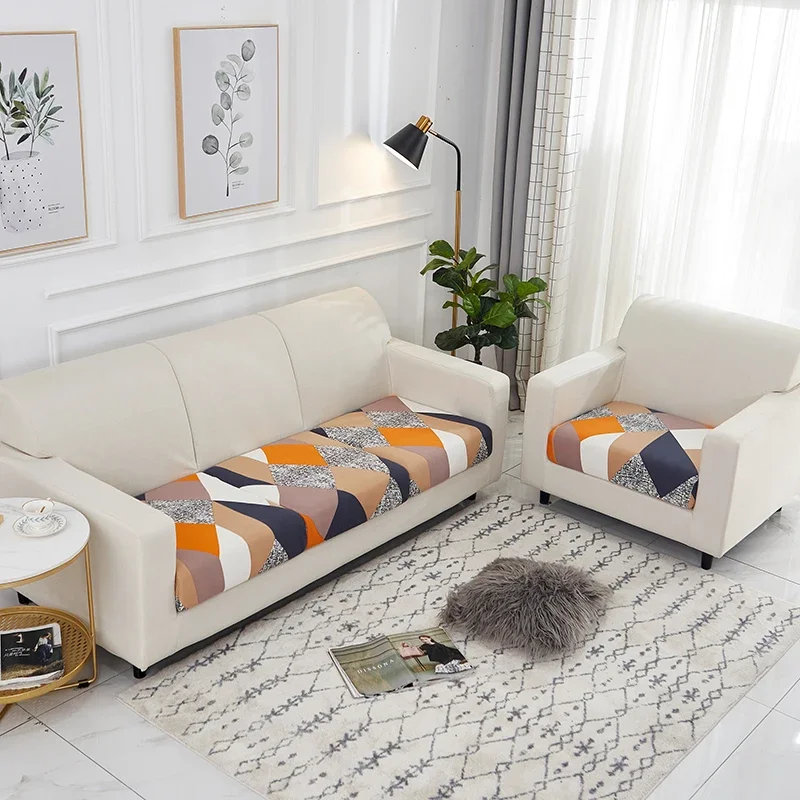 Elasticity Floral Printing Sofa Seat Cushion Cover Corner Sofa Slipcover Couch Cover Chair Cover  Dining Room 1/2/3/4 Seat