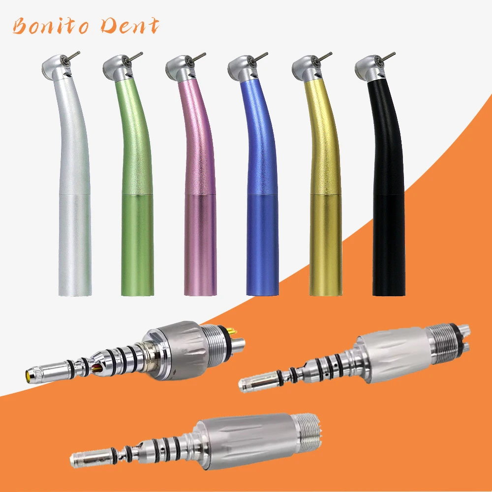 High Speed Dental Handpiece Led Dental Turbine Fiber Optic Pen 4 Water Spray Compatible Kavo Type Quick Coupling