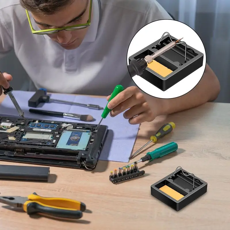 Soldering Iron Support Station Square Metal Stand For Soldering Sturdy Soldering Iron Support For Appliance Repair Factory