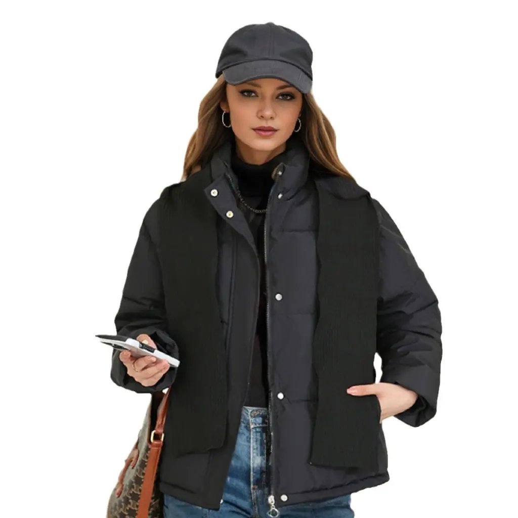 

Женское пальто с хлопковой подкладкой, короткая бархатная куртка, свободная осенняя верхняя одежда, модная для маленьких студентов