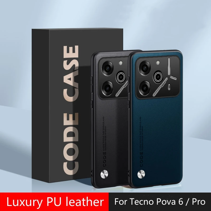 Case For Tecno Pova 6 Pro Case Luxury Silicone Leather Cover For Tecno Pova6 Camera protection Fashion Shell Shockproof Bumper